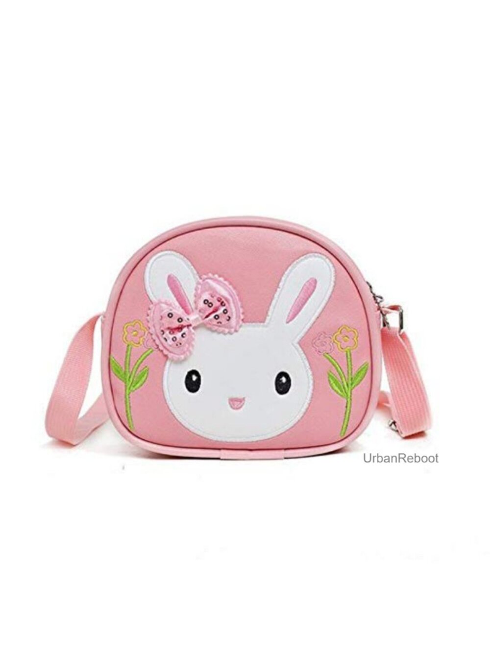 Girls Crossbody Purse PU Leather Adjustable Strap Toddler Kids Bag Rabbit